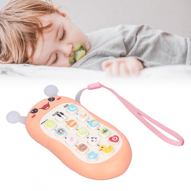 Music Phone Toy, Volume Adjustable Soft Wear Educational Music Teething Toy Gift