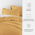 thumbnail image 4 of Ultra Soft & Breathable - Duvet Cover Set - Full/Queen Gold Bedding by Comfort Canopy, 4 of 11