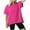 Hot Pink, variant on Shirt for Girls 7-8 Girls Round Neck Blouse Short Sleeve T Shirts for Teens Solid Color Blouse Plus Size Girls Blouses Size 12-14