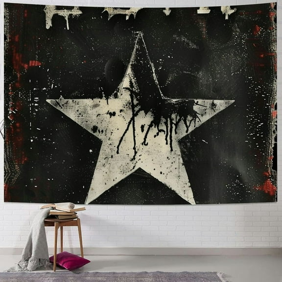 BCIIG Star Texas Grunge Gothic Art Tapestry Wall Hanging Unique Style for Home Decor Living Room Bedroom Dorm 40x30inch