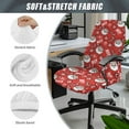 thumbnail image 6 of Renewold Ho Ho Ho Santa Claus Candy Red Office Chair Cover Universal Computer Chair Slipcover High Back Computer Chair Cover for Boss Rotating Chairs Washable Christmas Decor, L, 6 of 7