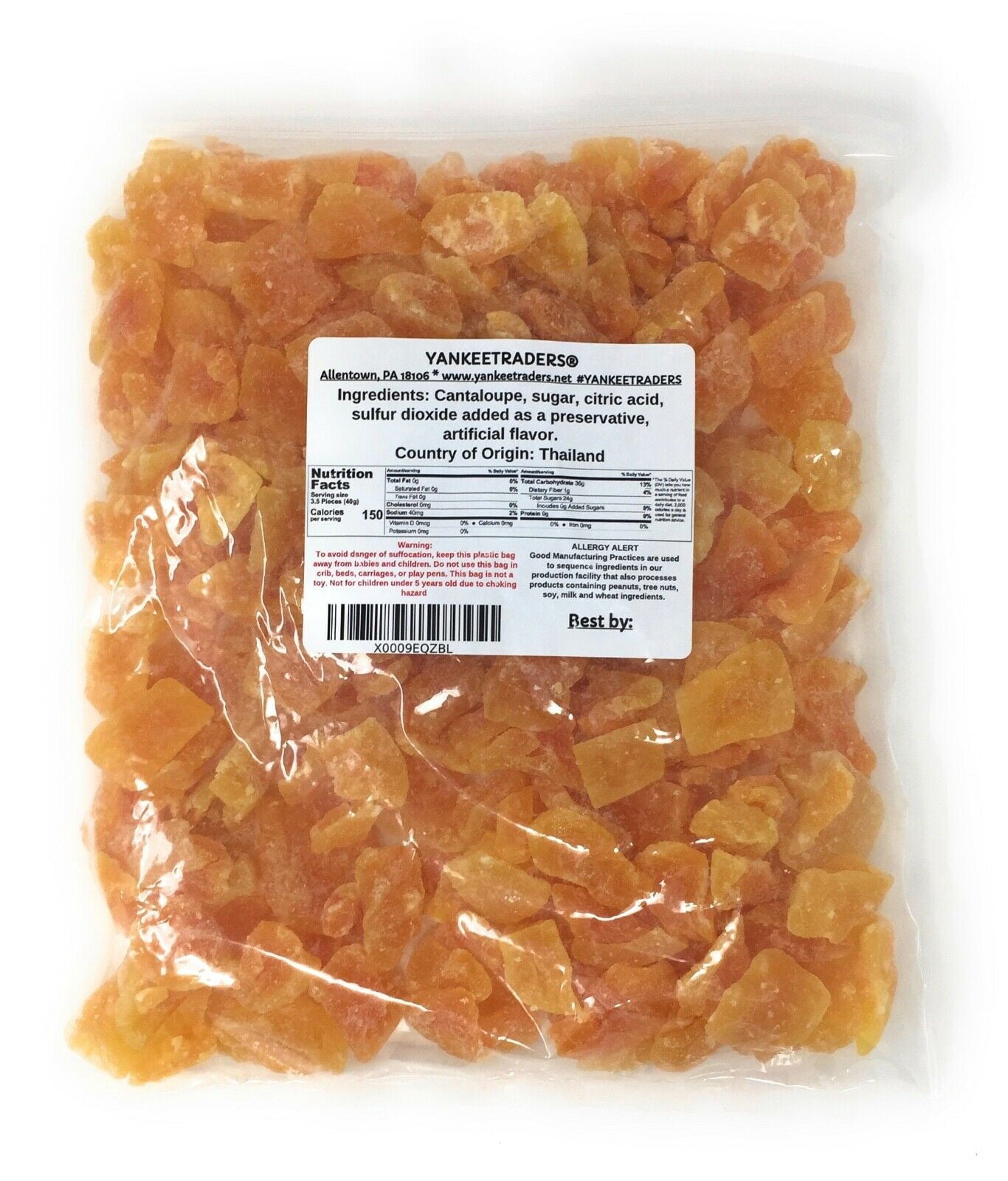 YANKEETRADERS® Dried Cantaloupe Chunks - 2 lbs.