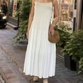thumbnail image 4 of Weardear Women’s Summer Casual Loose Sleeveless Spaghetti Strap Asymmetric Tiered Beach Maxi Long Dress, 4 of 5