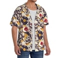 thumbnail image 2 of Fuzoiu lips record rock Skull Print Men's Casual Short,Men's Short Sleeve Shirt,Mens Casual Button Down Shirts,Cuban Collar Summer Shirt for Beach, Vacation, and Outdoor Activities-X-Large, 2 of 5