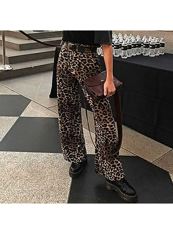 Leopard Wide Leg Pants