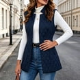thumbnail image 5 of MOONDU Women's Puffer Vest Quilted Sleeveless Lapel Collar Open Front Long Lightweight Warm Winter Coat with Pockets Casual Top 8 Colors Fall Winter Daily Wear, 5 of 6