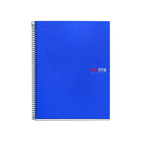 6-Subject Silver Graph Paper Miquelrius 8.25 x 11.75 A4 Wirebound Notebook 