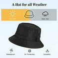 thumbnail image 3 of Comhats Waterproof Bucket Sun Rain Hat for Mens Womens Golf Safari Ladies UPF 50+ Packable Windproof Chin Strap Black X-Large XL, 3 of 6