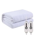 thumbnail image 5 of GONUES Heated Mattress Pad 60"x80" Queen Size -Dual Control, 10-Hour Auto-off & 4 Heat Settings, Fast Heating, Machine Washable, Soft Coral Fleece, White, 5 of 9