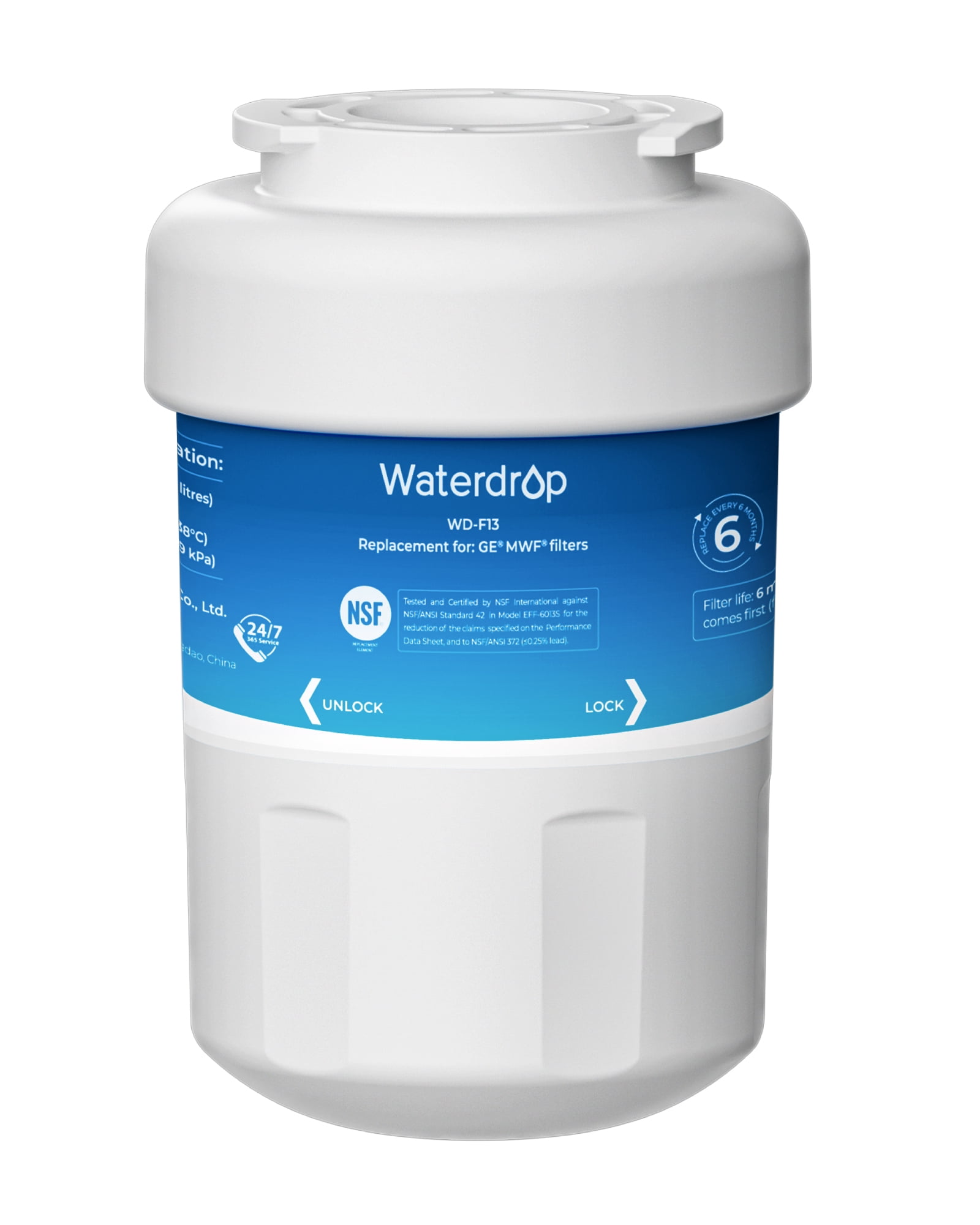 GE, SmartWater Refrigerator Water Filter, MSWF, Ships fast