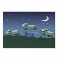 thumbnail image 1 of Cartoon Cutting Board, Counting Sheep to Sleep Fluffy Farm Animals over the Fence, Decorative Tempered Glass Cutting and Serving Board, in 3 Sizes, by Ambesonne, 1 of 2