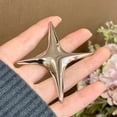 thumbnail image 6 of Qisuw Vintage Four Pointed Star Brooches Cross Star Lapel Brooch Pin Jewelry Holiday Decor for Women Men Coat Accessory, 6 of 17