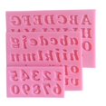 thumbnail image 2 of Silicone Letter Number Mold Set of 3 Soft Candy Chocolate Baking Molds Multifunctional Baking Pan for Cake Decor, 2 of 7