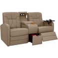 thumbnail image 2 of Qualitex De Leon RV Loveseat w/Storage Console, Ultimate Leather, Heat and Massage, Power Recline, Light Sand, 2 of 10