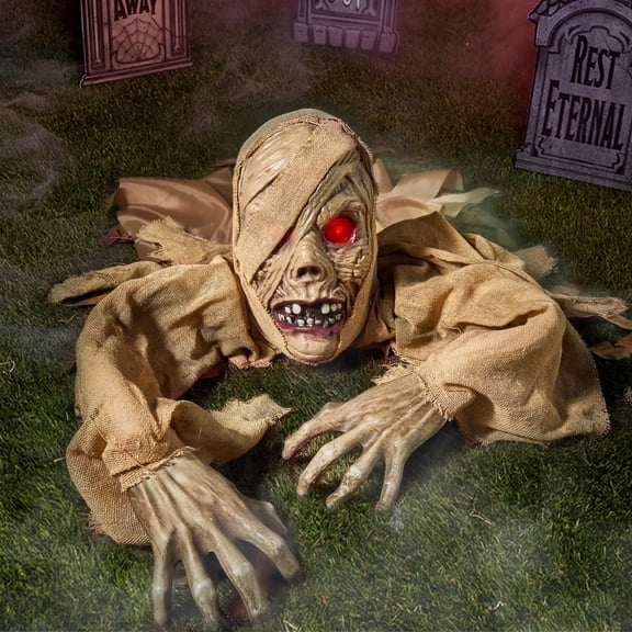 Joyfy Halloween Groundbreaker Halloween Decorations Zombie with Sound and Flashing Eyes,Outdoor Scary Halloween Yard Decorations,Haunted House Decorations