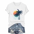 thumbnail image 5 of Tittly T Shirts for Women Graphic Tees Women's Loose Printed Short Sleeved Shirt Summer Casual Cotton Short Sleeved Shirt Tshirts Shirts Spring Tops for Women White 3XL, 5 of 6