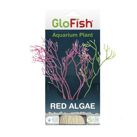UPC: 0046798782766 | GloFish Red Algae Plant Aquarium Décor Red Small Fluorescent Under Blue LED Light