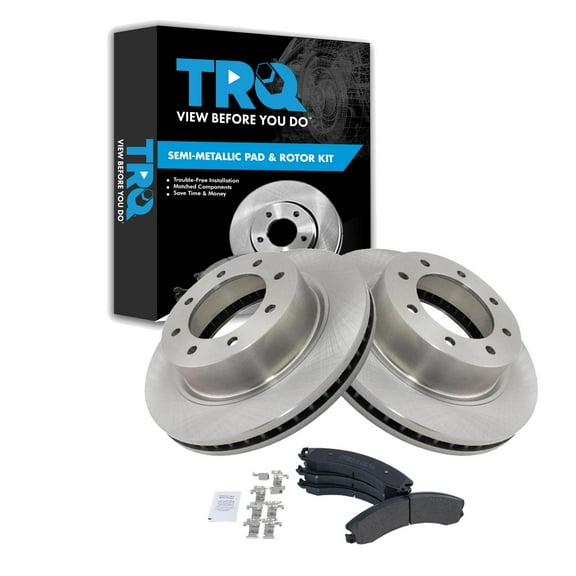 TRQ Front Brake Pad & Rotor Kit Fits Select 2012-2019 Nissan NV1500 NV2500 NV3500