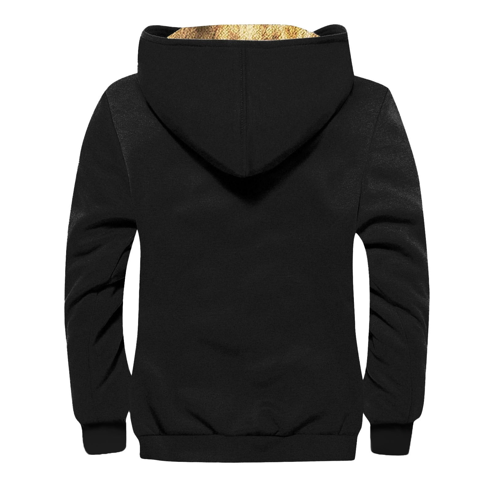 Nokdvo Men's Jackets Winter Sherpa Full Zip Hoodie Big and Tall Long Sleeve Flannel Jackets Fashion Hooded Drastring Coats with Pockets Black 4XL