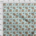 thumbnail image 3 of oneOone Polyester Spandex Arctic Blue Fabric Florals Sewing Craft Projects Fabric Prints By Yard 56 Inch Wide, 3 of 4