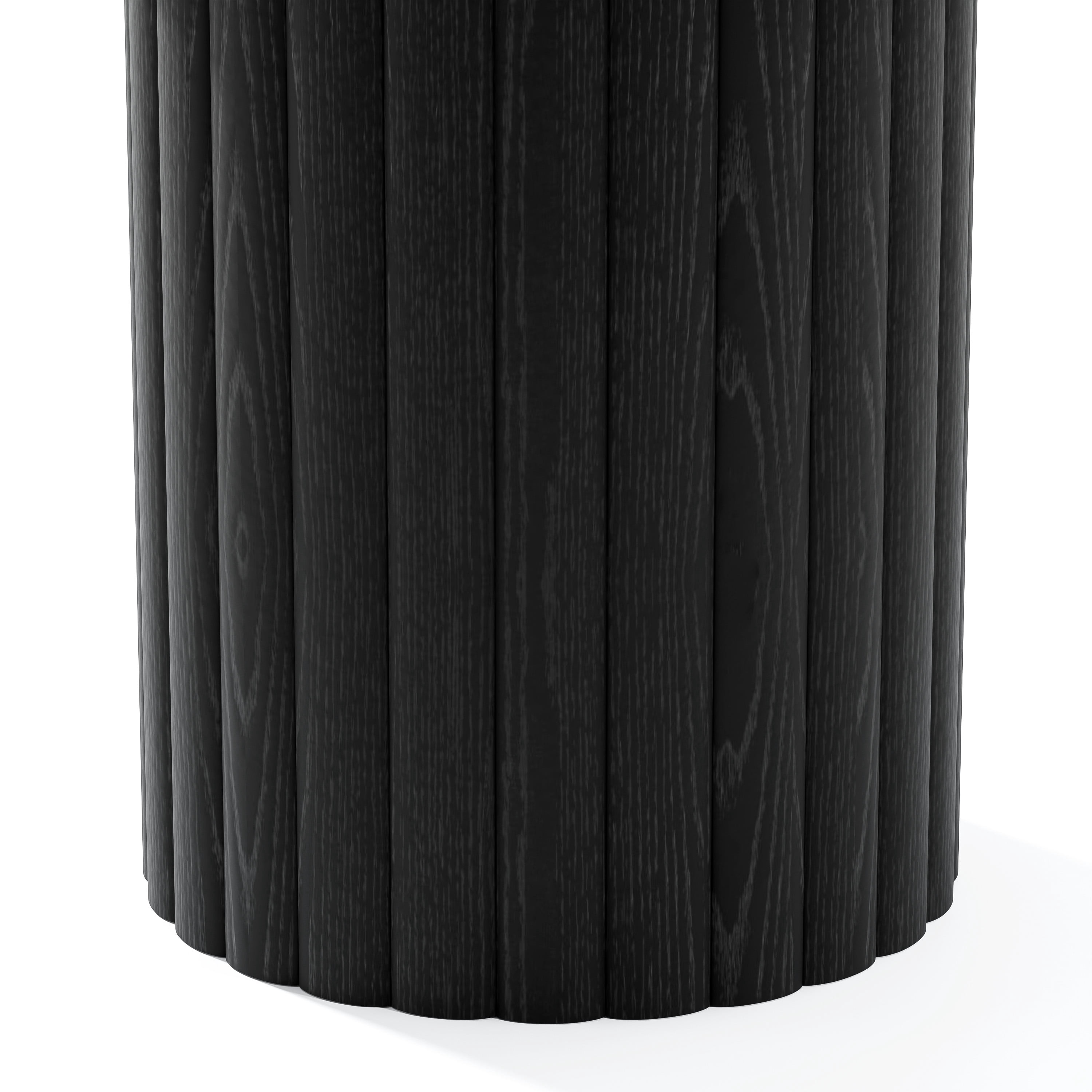 60 in. Soild Wood Black Dining Table Round Kitchen Table