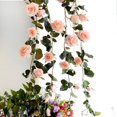 thumbnail image 1 of 180 cm Flor de rosa artificial Ivy Vine Decoración de la boda Real Touch Seda Flores Cadena con hojas para el hogar Decoración de guirnaldas colgantes Ofspeizc 2027249-2, 1 of 6