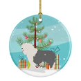 thumbnail image 1 of Old English Sheepdog Christmas Ceramic Ornament, 1 of 1