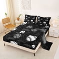 thumbnail image 2 of Erosebridal Kids Baseball Full Size Sheets for Boys, Sports Theme Bed Sheets, Black Gray, 1 Flat Sheet, 1 Fitted Sheet and 2 Pillowcases, 2 of 5