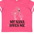 thumbnail image 4 of Inktastic Nana Loves Me Girl Flamingo Girls Toddler T-Shirt, 4 of 5