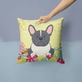 thumbnail image 2 of Carolines Treasures BB6012PW1414 Easter Eggs French Bulldog Black & White Fabric Decorative Pillow, 2 of 4