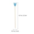 thumbnail image 2 of 100pcs Heart-shaped Bamboo Sticks Disposable Fruit Stick Mini Sushi Sticks, 2 of 8