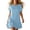 Light Blue, variant on Women's Casual Short Sleeve T-Shirt Dress, Round Neck Loose Fit Solid Color with Ruffle Hem, Lightweight Summer Mini Dress for Vacation & Daily Wear