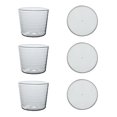 thumbnail image 1 of 3 Pcs Bol à Salade de Fruits Style Japonais Bol de Service en Verre Bol Transparent, 1 of 8