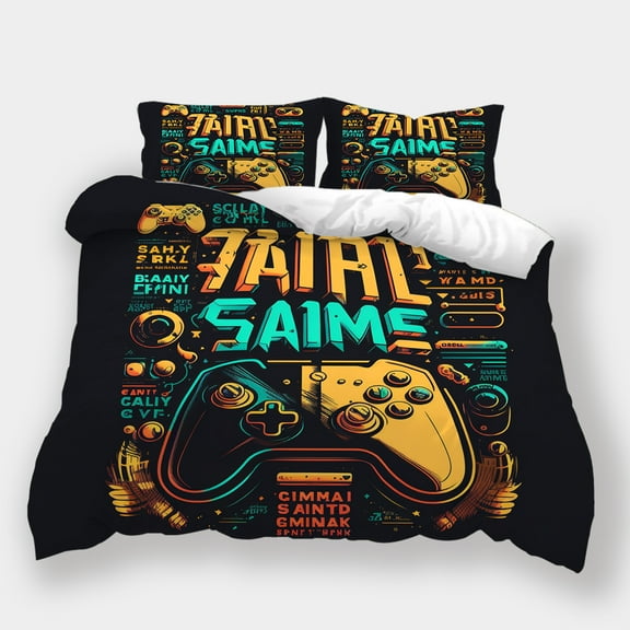 Home Bedclothes Duvet Cover Set Game Theme Bedding Cover Suit Soft Breathable Bedspreads,Twin (68"x86")