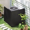 thumbnail image 2 of Gymax 48'' W x 48'' H Outdoor Privacy Fence Screen 4 Panels Air Conditioner Fence with Galvanized Metal Ground Stakes, 2 of 10
