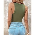 thumbnail image 4 of nikauto Women Built-in Bra Tank Tops Sleeveless Casual Shirts Racerback Ribbed Fitted Tank Tops, 4 of 12