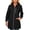 Black, variant on Iyufng Womens Hooded Mid Length Waterproof Jackets Full Zip Cuffs Chest Zipper Pocket Outdoor Wind Rain Coat Outerwear