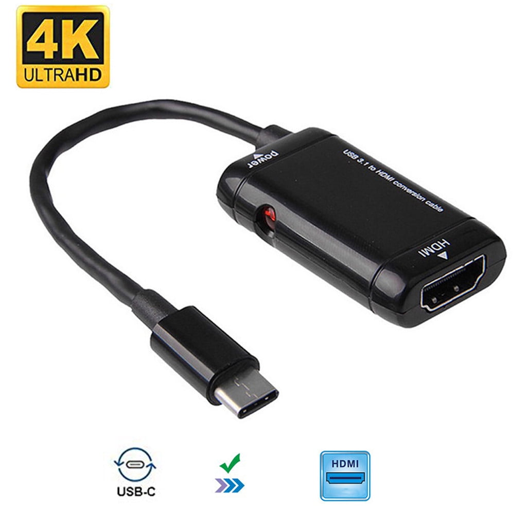 USB 3.1 Type C USB-C to HDMI 1080P Male to Female Converter Cable for Android Phone Tablet - Walmart.com