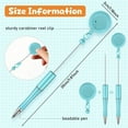 thumbnail image 7 of 15Pcs Beadable Pens Black Ink Bead DIY Pens Badge Reel Ballpoint Pull Clip Pen for Nurse Worker Teacher Blue, Purple, Pink, Yellow, Green, Orange, White, Gray, Black, Brown, 7 of 7