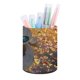 thumbnail image 1 of El Robot Salvaje-theme Cylinder Pen Holder Pencil Organizer with Flannel Lining PVC Leather Material Cardboard Base for study work 10*8CM, 1 of 6