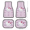 thumbnail image 2 of Hello Kitty Car Floor Mats 4PC Set Anti Skid Vehicle Floor Mat Car Carpet for Front Rear Seats Universal Auto Interior Accessories, 2 of 8