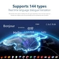Smart Glasses with AI,Metal Smart Glasses with 144+ Languages Real-Time Translation, Touch Control, Voice Assistant, Anti-Blue Light, Smart Music Glasses for Business, Travel & Students (White)