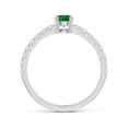 thumbnail image 2 of Angara Natural 0.33 Ct. Emerald with Diamond Classic Ring in 14K White Gold for Women (Ring Size: 12), 2 of 8