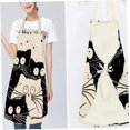 thumbnail image 2 of Adjustable Bib Apron Soft Kitchen Apron Ladies Cartoon Black Cat, 2 of 5