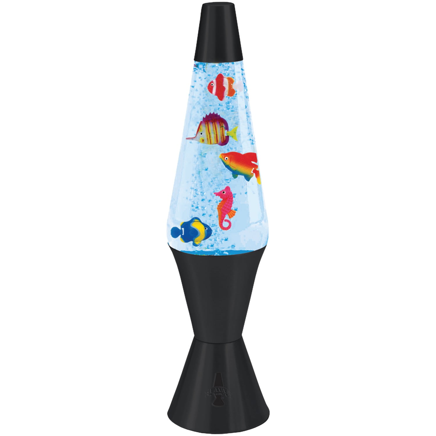 Bubble Lava Lamp LED Sensory Color Changing Aquarium Lamp Lava Night Light for Home Office Decor Perfect Gifts for Kids Great for Autism Sensory Toys Lava Lamp,14 inches Mini Fish Lava Lamp Blue