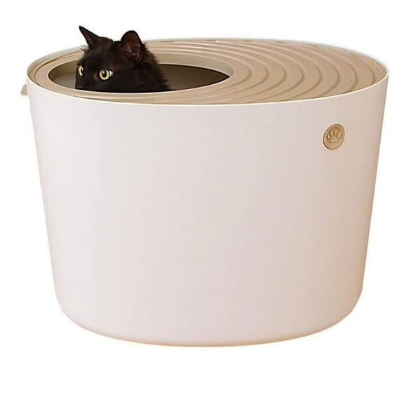 Cat Litter Boxes, High Capacity Ultra Wide-Angle Flip Creative Cat Toilet with