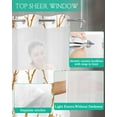 thumbnail image 4 of No Hook Shower Curtain with Snap in Liner, Animal Birds Branch Silhouette Brown Impressionism Illustration Shower Curtains for Bathroom, Washable Inner Liner with Mesh Top Window, 48"x72", 4 of 6