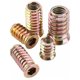 thumbnail image 2 of Tuercas de inserción roscadas mixtas, juego de 20 tuercas hexagonales de aleación de zinc M6/M8/M10 de tamaño M10 x 25 mm, 2 of 5
