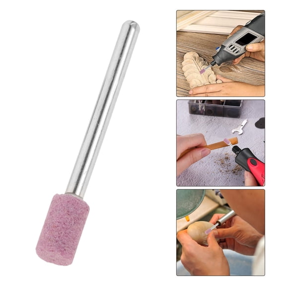CRAFTHROU 50Pcs Certified Pink Cylindrical Rotary Tool Sanding Bits for Handyman 4.2x0.6x0.6in