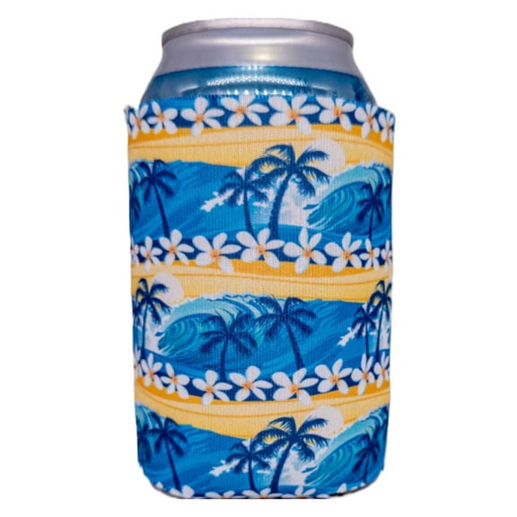 Waves Tropical Beach Pattern Can Coolie